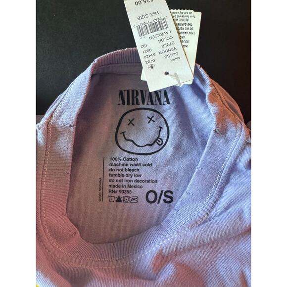 NWT Pacsun Nirvana Angel Purple Tee - Picture 4 of 6
